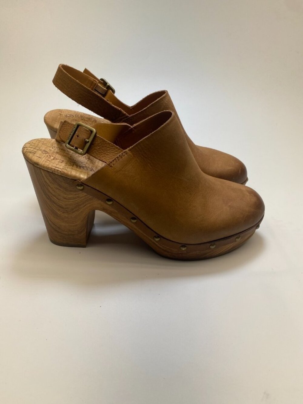 Kork-Ease Womens Brown Cork Leather Heel Sz 10M - Picture 4 of 8